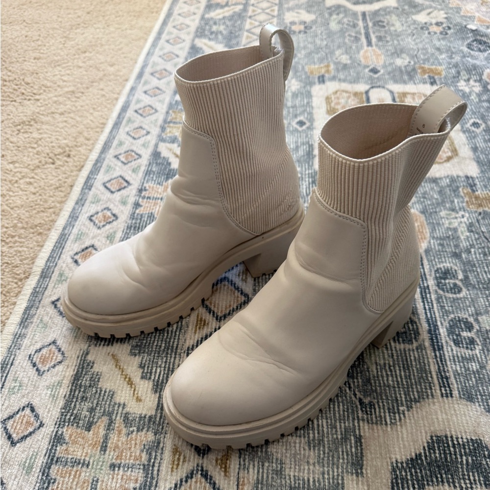 White combat boots